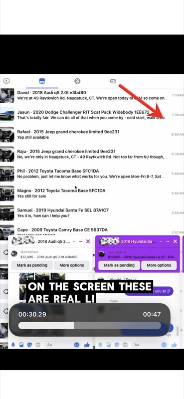 CARVID AI handling Facebook Marketplace leads between 2 AM and 7 AM